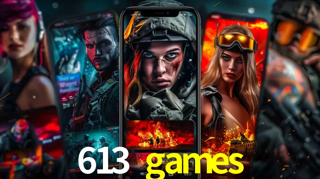 Montagem de telas de celular mostrando diversos personagens, masculinos e femininos, de um jogo de tiro, ilustrando a diversidade de equipes de e-sports para apostar no 613 games.